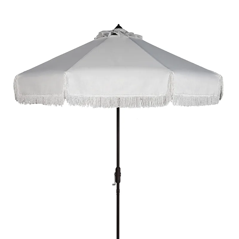 Safavieh Fabia Fringe 9 Ft Crank Umbrella