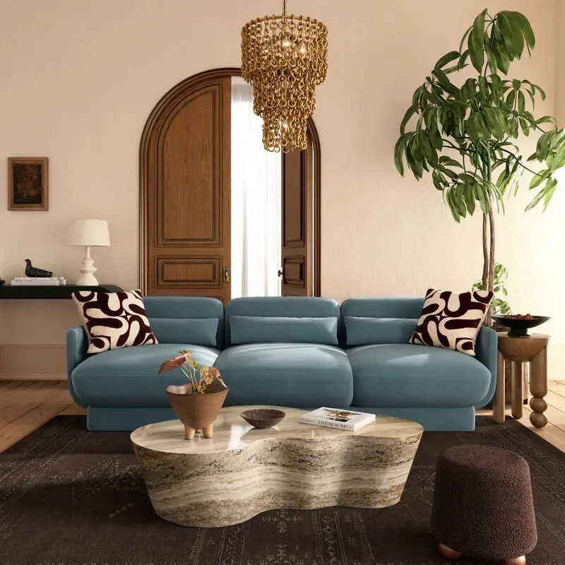 Ashley TOV Furniture Azalea Sofa, Powder Blue