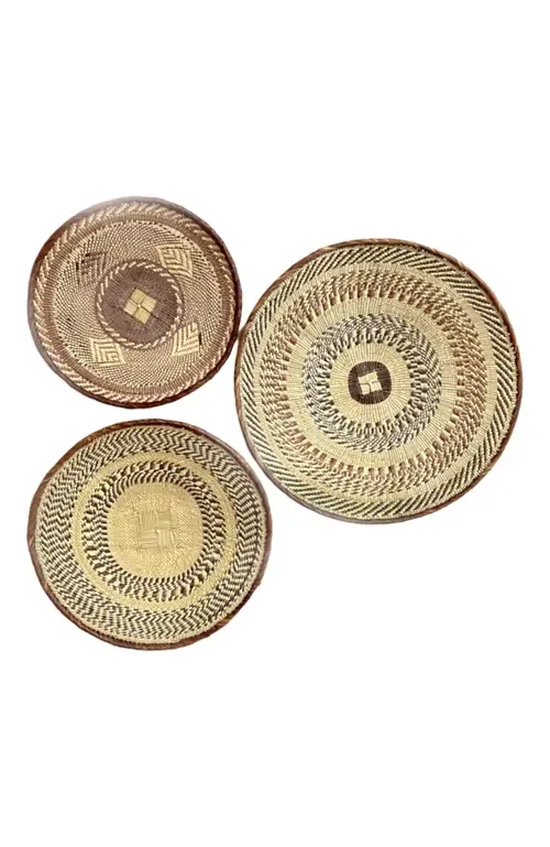 Mbare Tonga Wall Decor Basket - Set of 3 in Natural/brown at Nordstrom