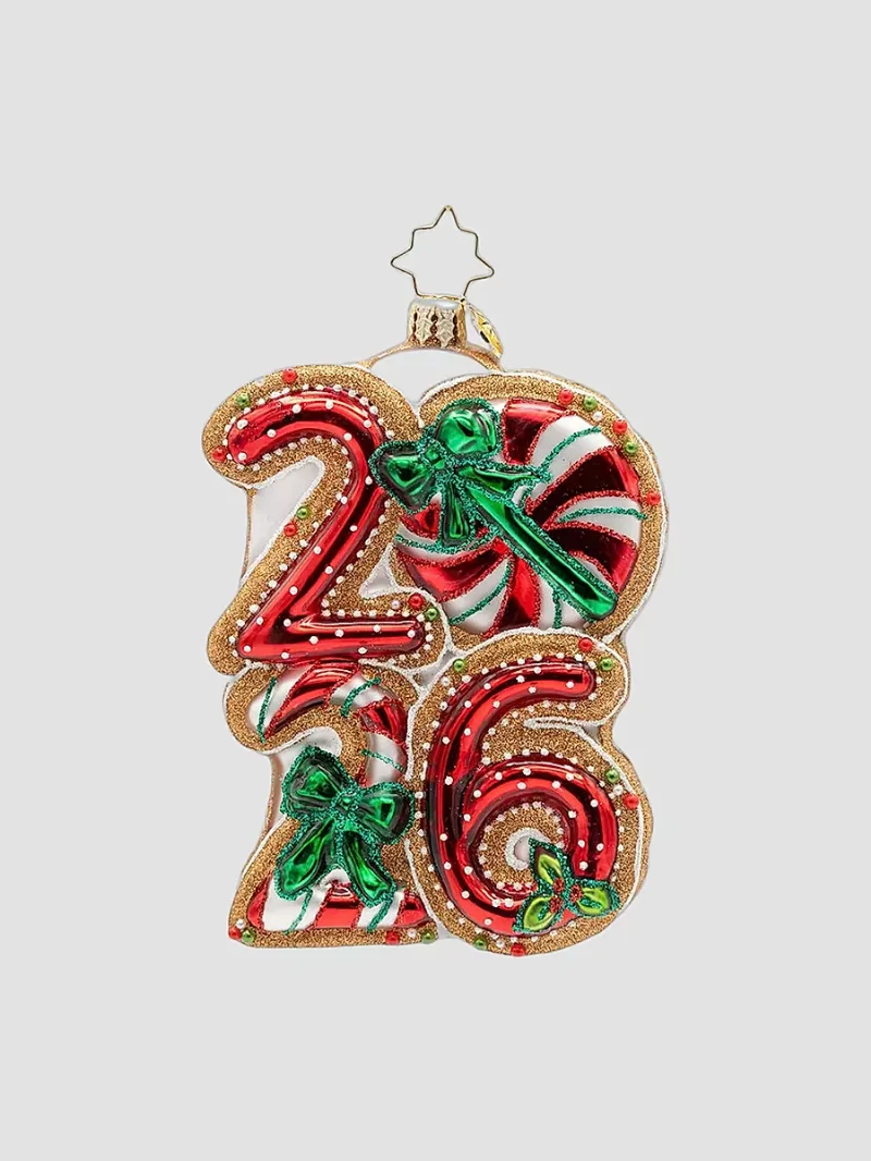 Christopher Radko Sweet Start To 2026 Glass Ornament