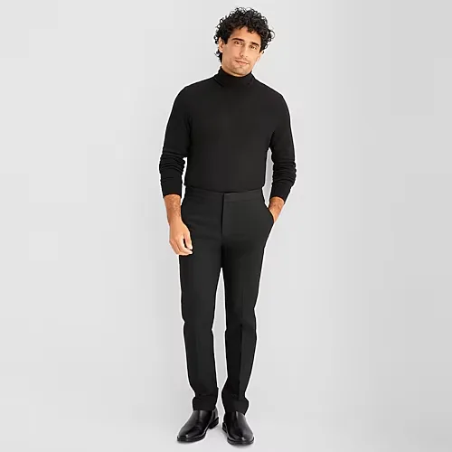 J. Ferrar Ultra Comfort Mens Stretch Fabric Slim Fit Tuxedo Pant, 32 32, Black