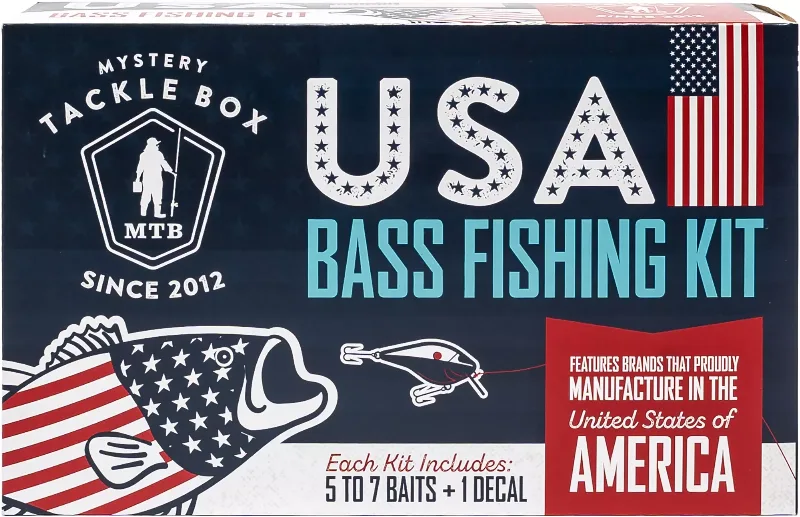 Mystery Tackle Box - USA Bass Fishing Kit, Multi Color