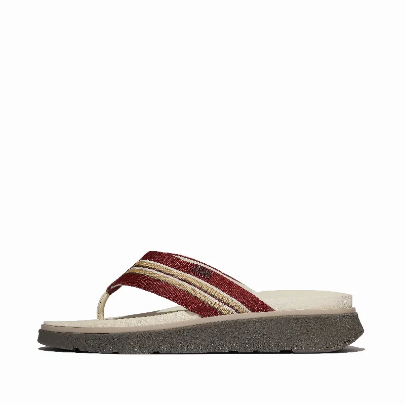 GEN-FF Mens Stripy-Webbing Flip-Flops