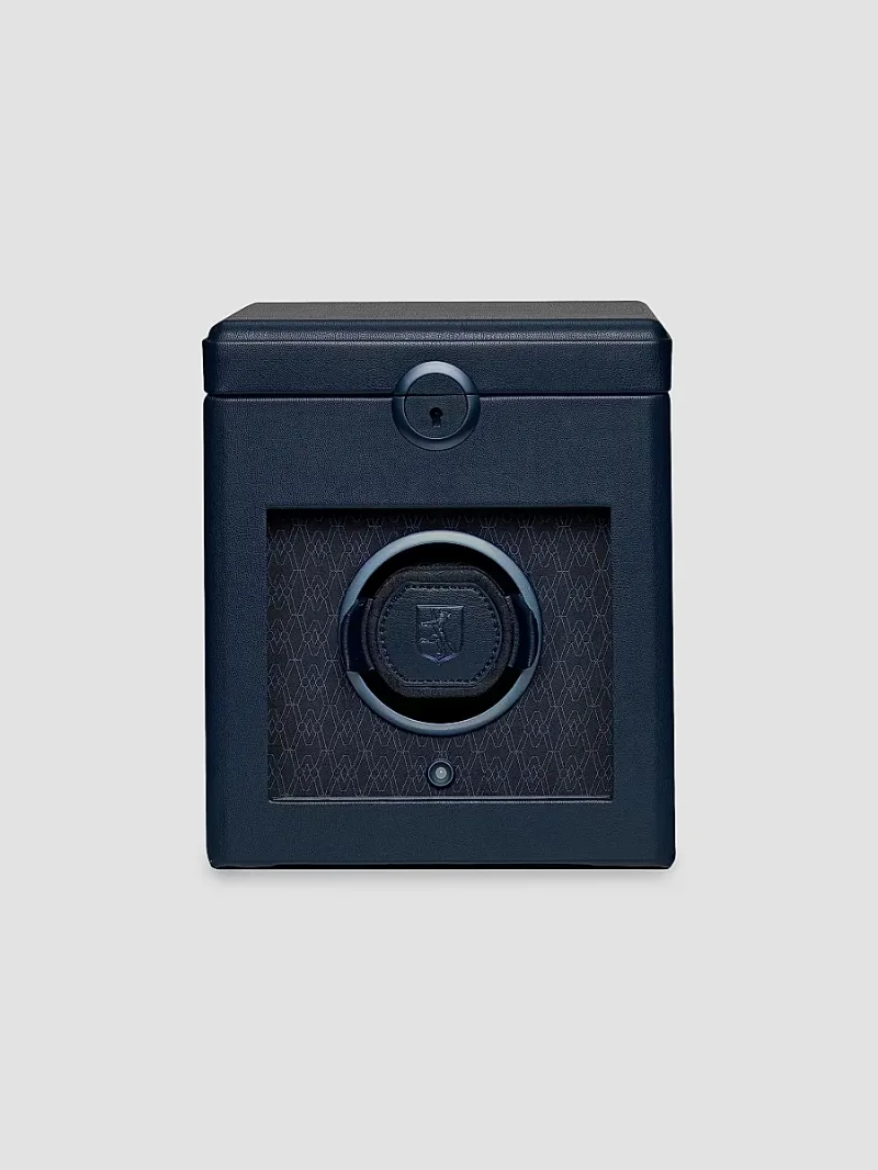 Wolf Earth Single Watch Winder - Midnight Blue