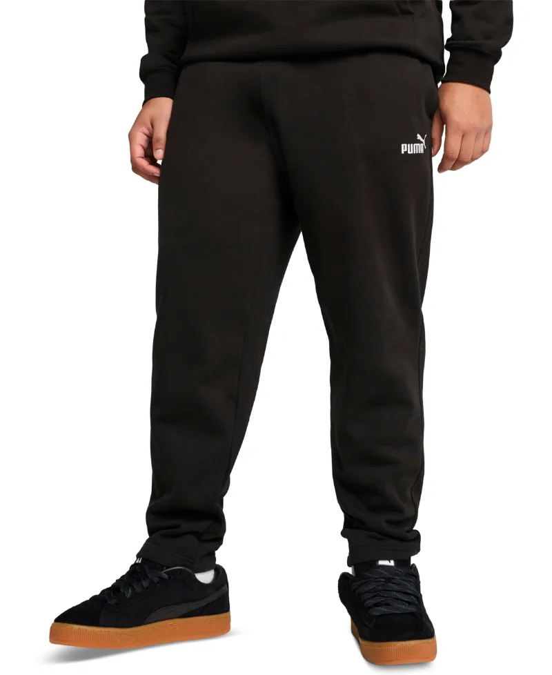 Puma Men's Logo Fleece Open Bottom Regular-Fit Sweatpants - Puma Black
