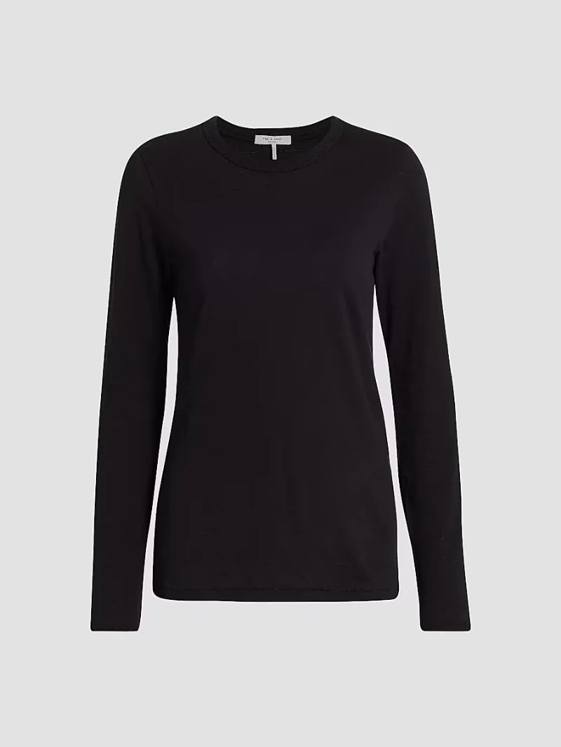 Women's Long-Sleeve Top - Black - Size XXS