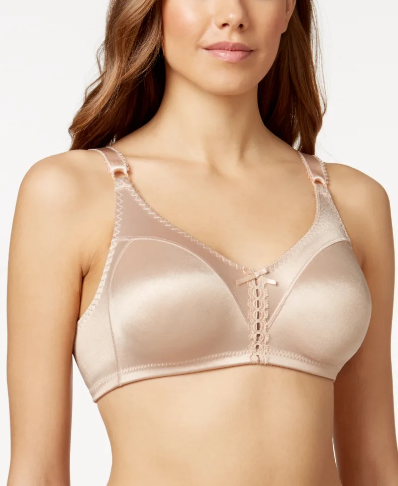 Bali Double Support Tailored Wireless Lace Up Front Bra 3820 - Nude (Nude 5)