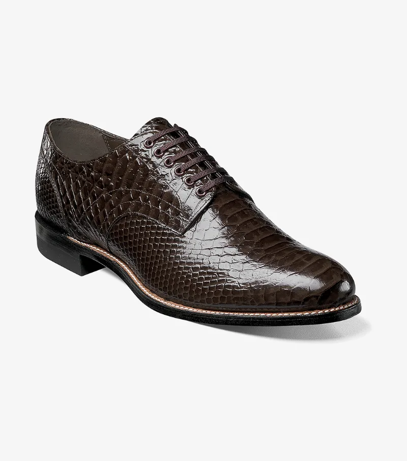 Stacy Adams Shoes Madison Anaconda Plain Toe Oxford Brown Size 9
