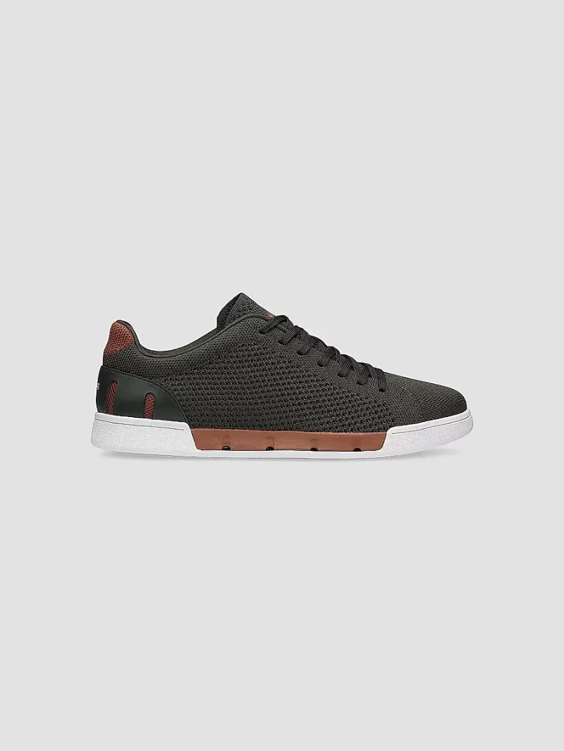 Swims Men's Breeze Tennis Knit Low-Top Sneakers - Forest Night - Size 13