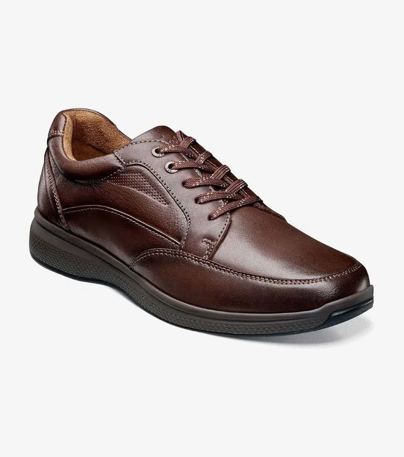 Florsheim Shoes Great Lakes Moc Toe Walk Brown Tumbled Size 10