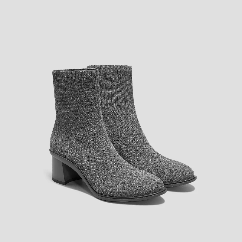 VIVAIA Almond-Toe Running Heel Boots (Amanda)|RICH GREY|US 11