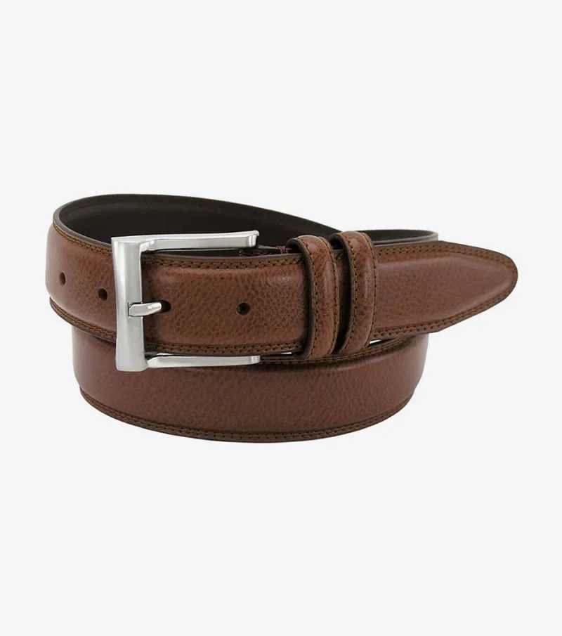 Florsheim Shoes Martin XL Pebble Grain Leather Belt Cognac Size 54