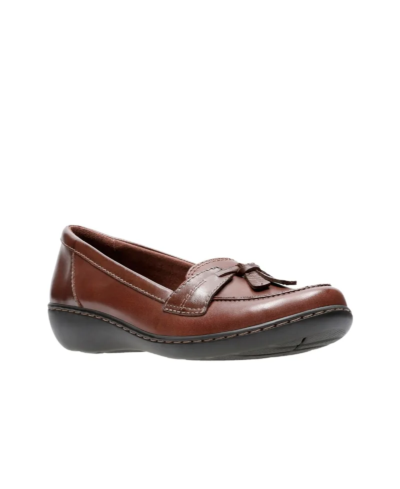 Clarks Collection Women's Ashland Bubble Flats - Brown Leather