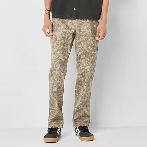 Arizona Cargo Mens Loose Fit Jean, 36 32, Green