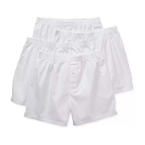 Stafford Cotton Woven Mens Boxers 302600, Xx-large, White