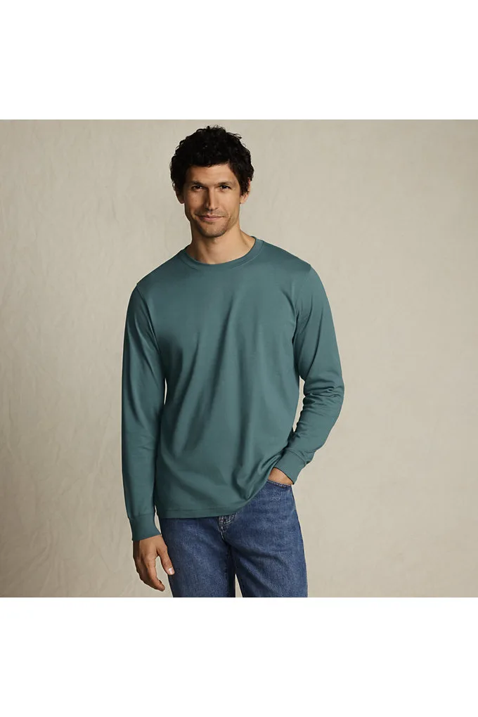 Men's Super-T Long Sleeve T-Shirt - Lands' End - Green - XXL
