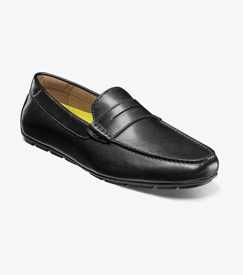 Florsheim Shoes Motor Smooth Moc Toe Penny Driver Black Size 7