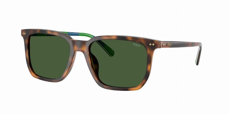 POLO RALPH LAUREN Man Sunglasses PH4224F  -  Frame color: Shiny Red Havana, Lens color: Bottle Green
