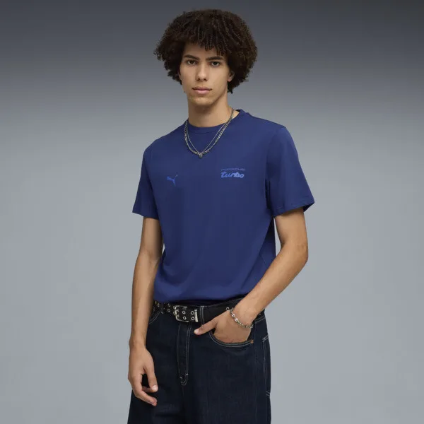 Playera PUMA Porsche Legacy Essentials para Hombre en Talle Chica Azul Jewel