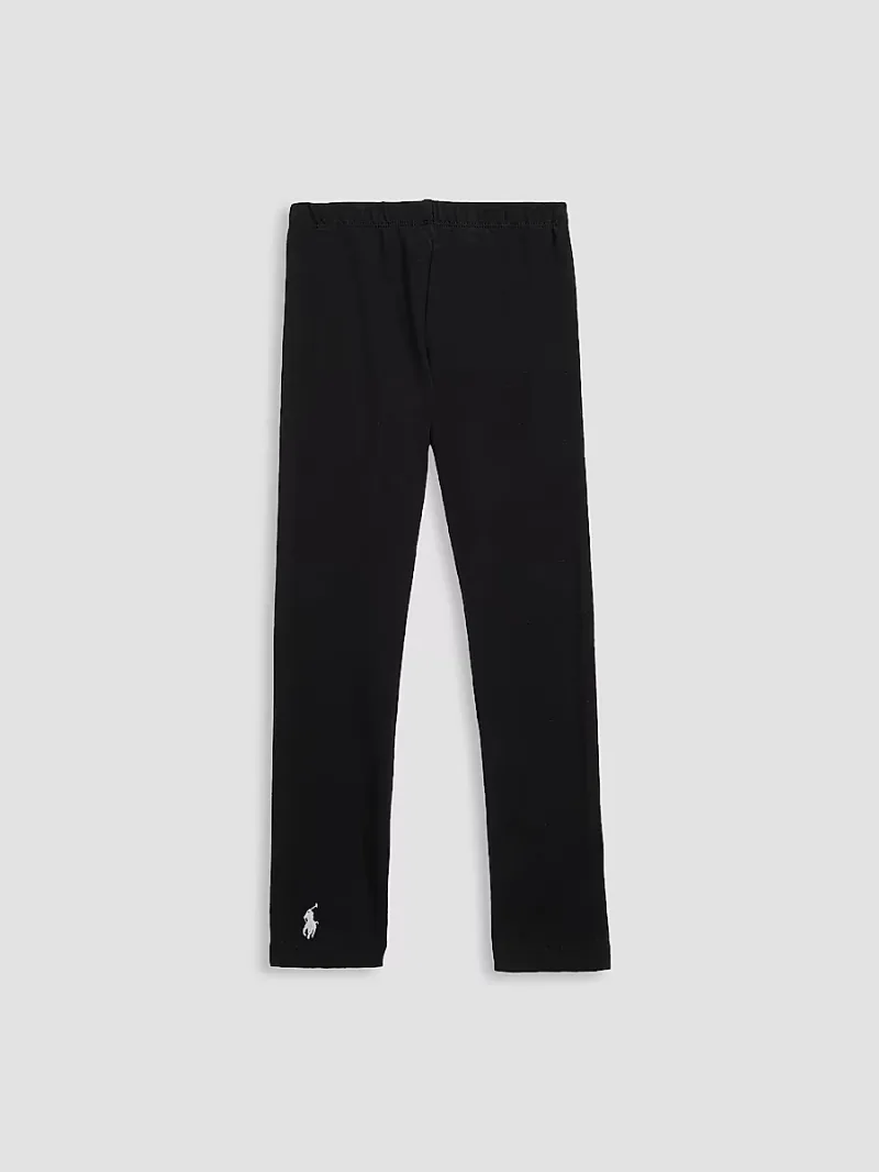 Little Girl's Elasticized Leggings - Black - Size 16