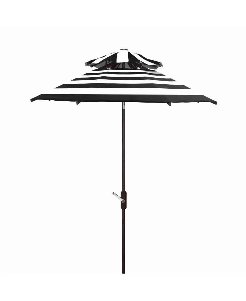 Iris 9' Fashion Umbrella - Black, White