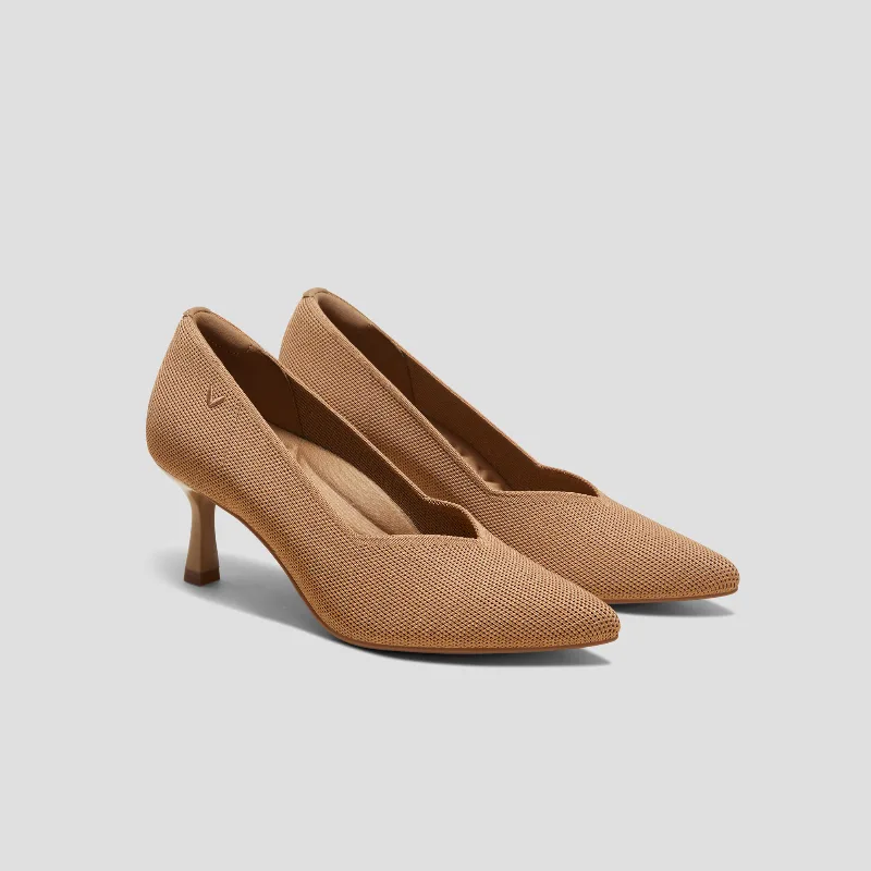 VIVAIA Pointed-Toe Mid Heels (Anna)|NUTMEG|US 6.5