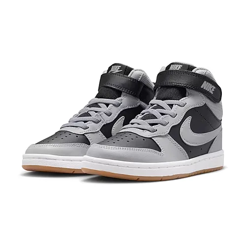 Nike Court Borough Mid 2 Little Kid Unisex Sneakers, 1 Medium, Black