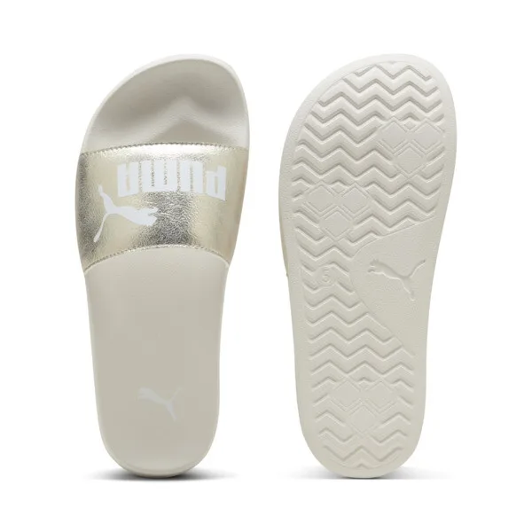 Sandalias PUMA Leadcat 2.0 Metallic Whisper para Mujer en Talle 24 Gold/PUMA White/warm White