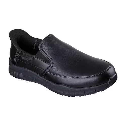 Skechers Hands Free Slip-Ins Nampa Broxtin Mens Moc Closed Toe Work Shoes Wide Width, 10 1/2 Wide, Black