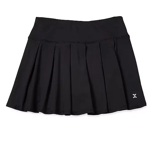 Xersion Little & Big Kid Girls Mid Rise Skort, X-large (18.5) Plus, Black
