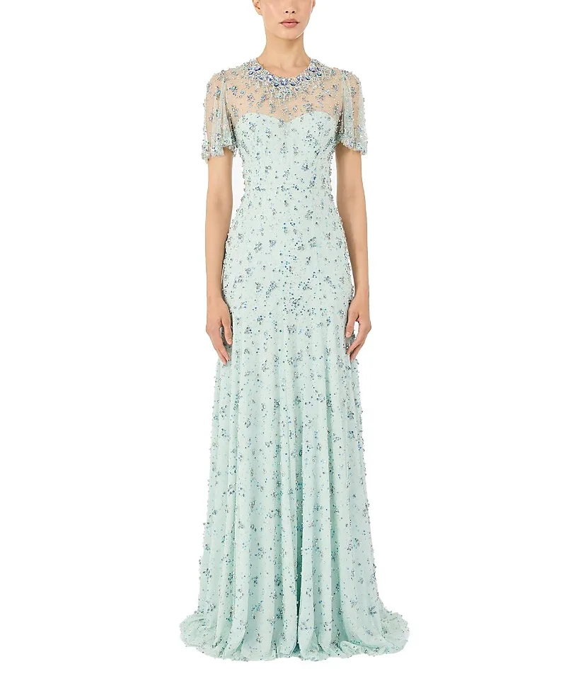 Jenny Packham Ambiance Beaded Maxi Dress