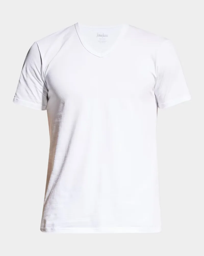 Neiman Marcus Men's 3-Pack Cotton Stretch T-Shirts