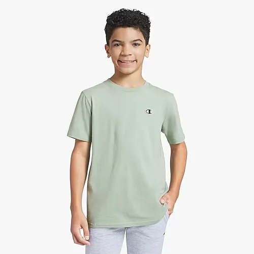 Champion Big Kid Boys Round Neck Short Sleeve Regular Fit Graphic T-Shirt, X-large (18-20), Green