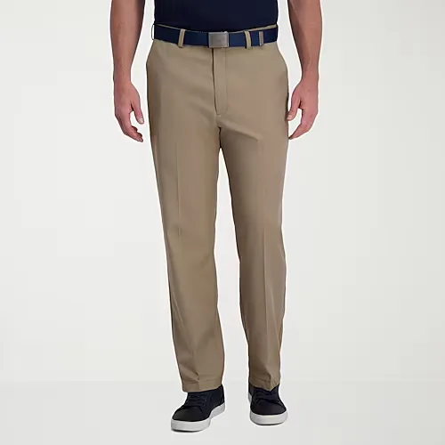 Haggar Cool Right Performance Flex Mens Classic Fit Flat Front Pant, 38 32, White