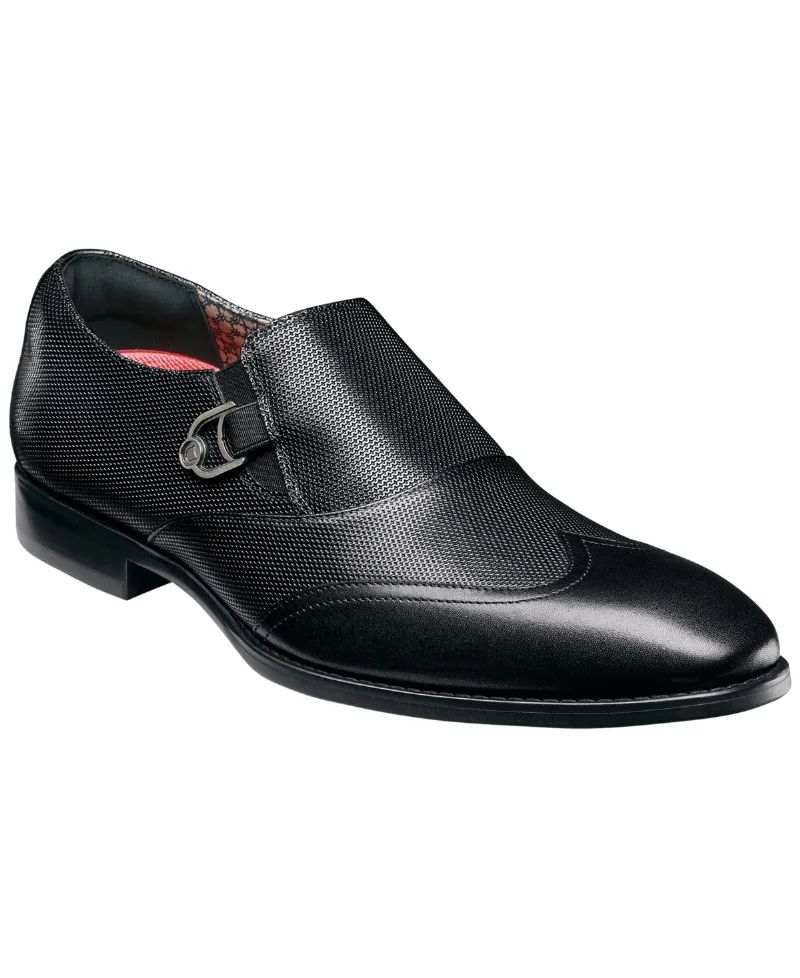 Stacy Adams Men's Lockwood Wingtip Slip-On Dress Shoes - Black