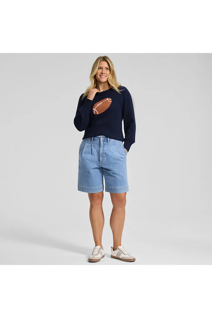 Women's Drifter Sports Icon Sweater - Lands' End - Blue - L