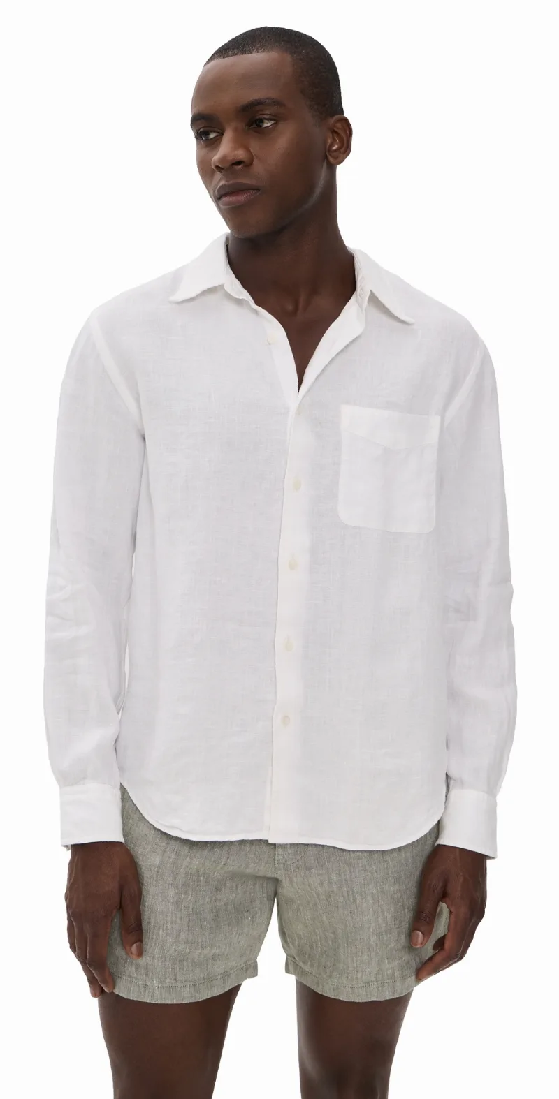Madewell Madewell x Shopbop Linen Button Down Shirt White XXL