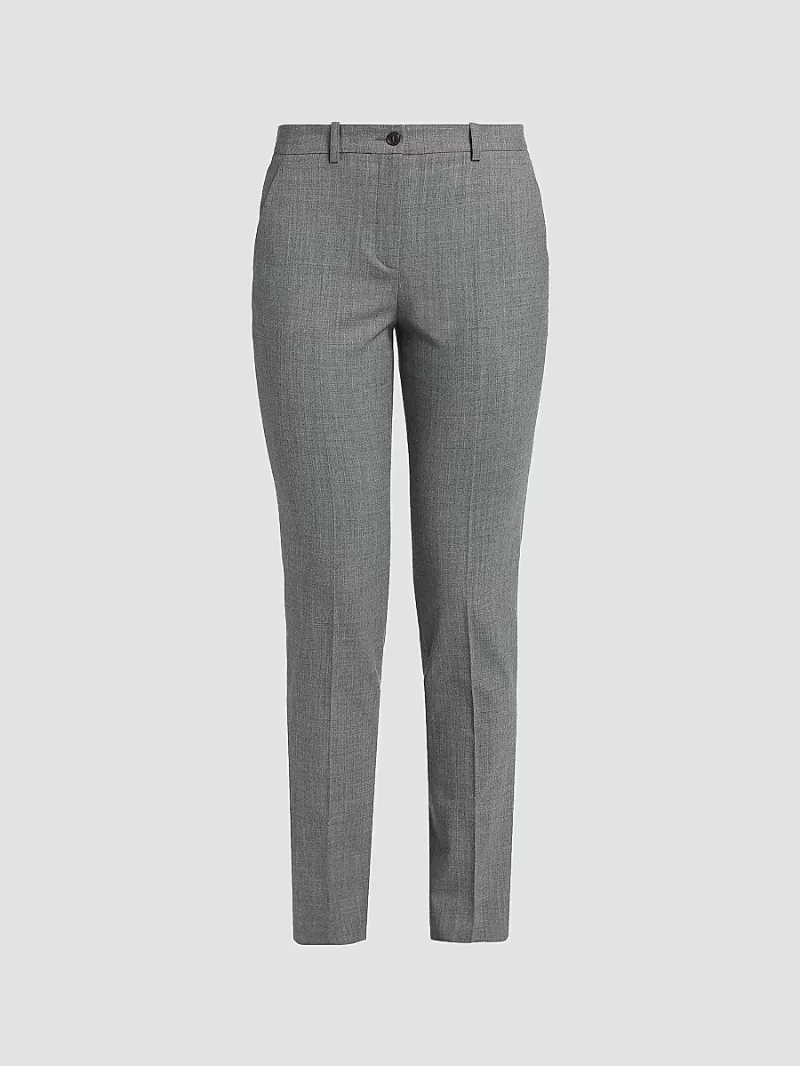 Michael Kors Collection Women's Samantha Stretch-Virgin Wool Tapered Pants - Banker Melange - Size 6