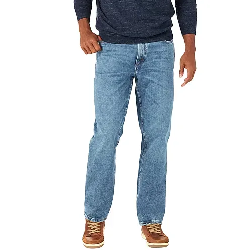 Lee Mens Legendary Stretch Fabric Relaxed Fit Straight Jean, 38 32, Blue