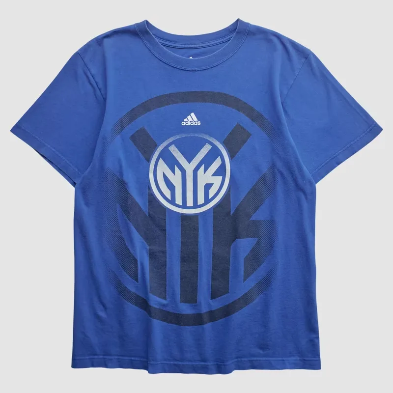 New York Knicks Adidas 2010s T-shirt - Blue - S by Fanatics Real Vintage