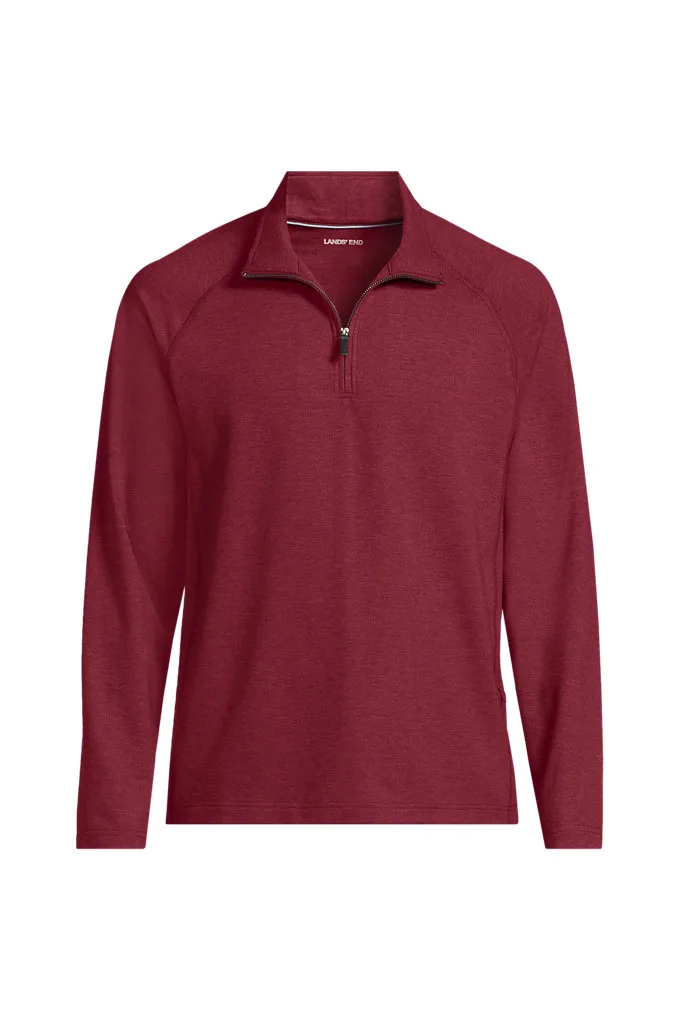 Men's Long Sleeve Flex Performance Quarter Zip - Lands' End - Red - L