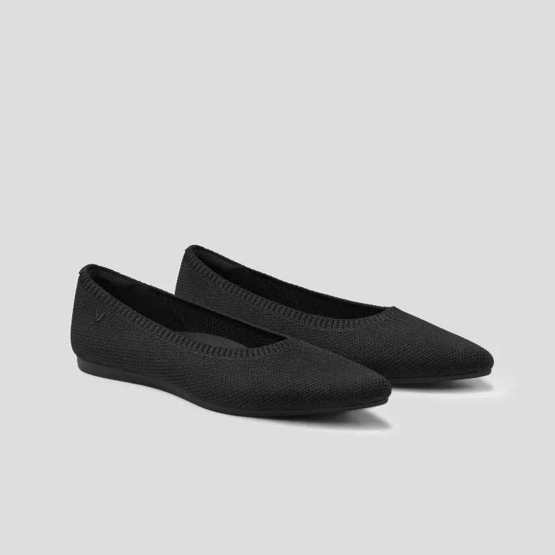 VIVAIA Pointed-Toe Ballet Flats (Aria 5°)|BLACK|US 12