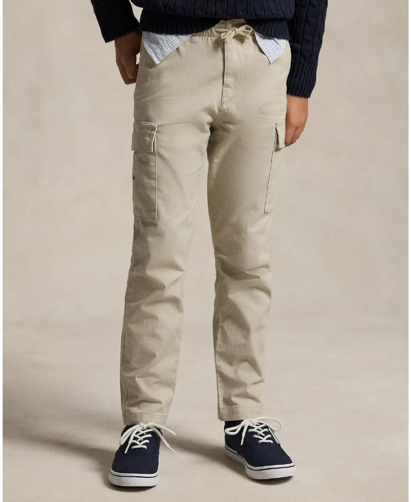 Polo Ralph Lauren Big Boys Stretch Chino Cargo Pant - Classic Stone