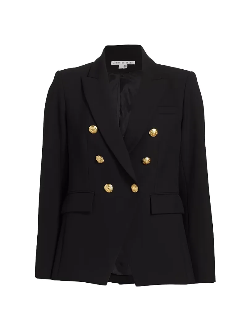 Veronica Beard Women's Miller Dickey Jacket - Black Gold - Size 0