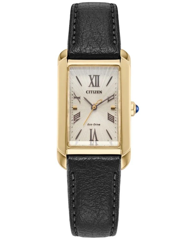 Citizen Women's Classic Bianca Black Apple Material Strap Watch 32.4mm - Black