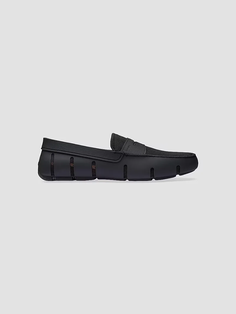 Swims Men's Mesh & Rubber Penny Loafers - Black - Size 14