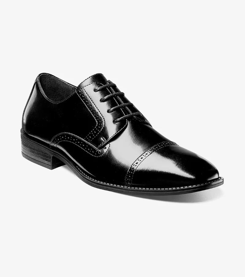 Stacy Adams Shoes Abbott Cap Toe Oxford Black Size 11