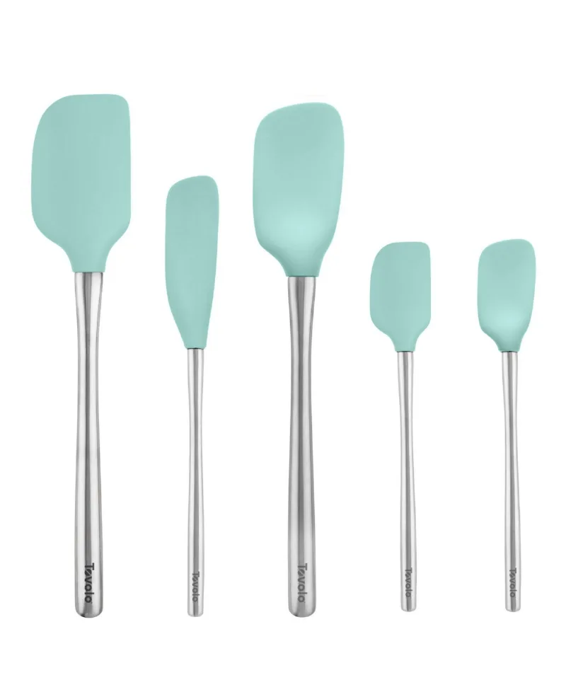 Tovolo Flex-Core 5-Pc. Stainless Steel Handle Spatula Set - Aqua