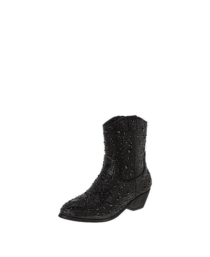 Badgley Mischka Girls' Glittery Rhinestones Dress Boots - Little Kid, Big Kid
