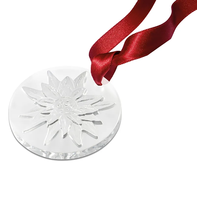 Lalique Edelweiss Christmas Ornament